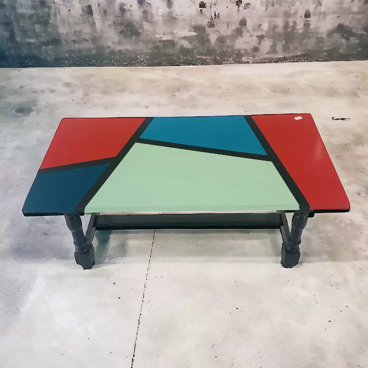 Table basse peinte à la main, moderne