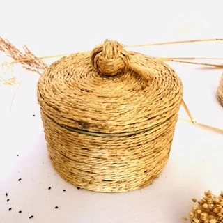 Boite en cordage , pomme de Pauline et pompon, 3 tailles au choix